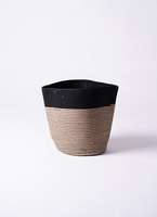 鉢カバー Rib Basket(リブバスケット) 6号鉢用 Natural and Black
