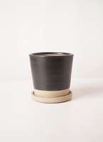 鉢カバー Mat Glaze Terracotta(マット グレーズ テラコッタ) ブラック 3号